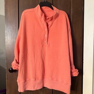 Aerie oversized orange terry sweatshirt